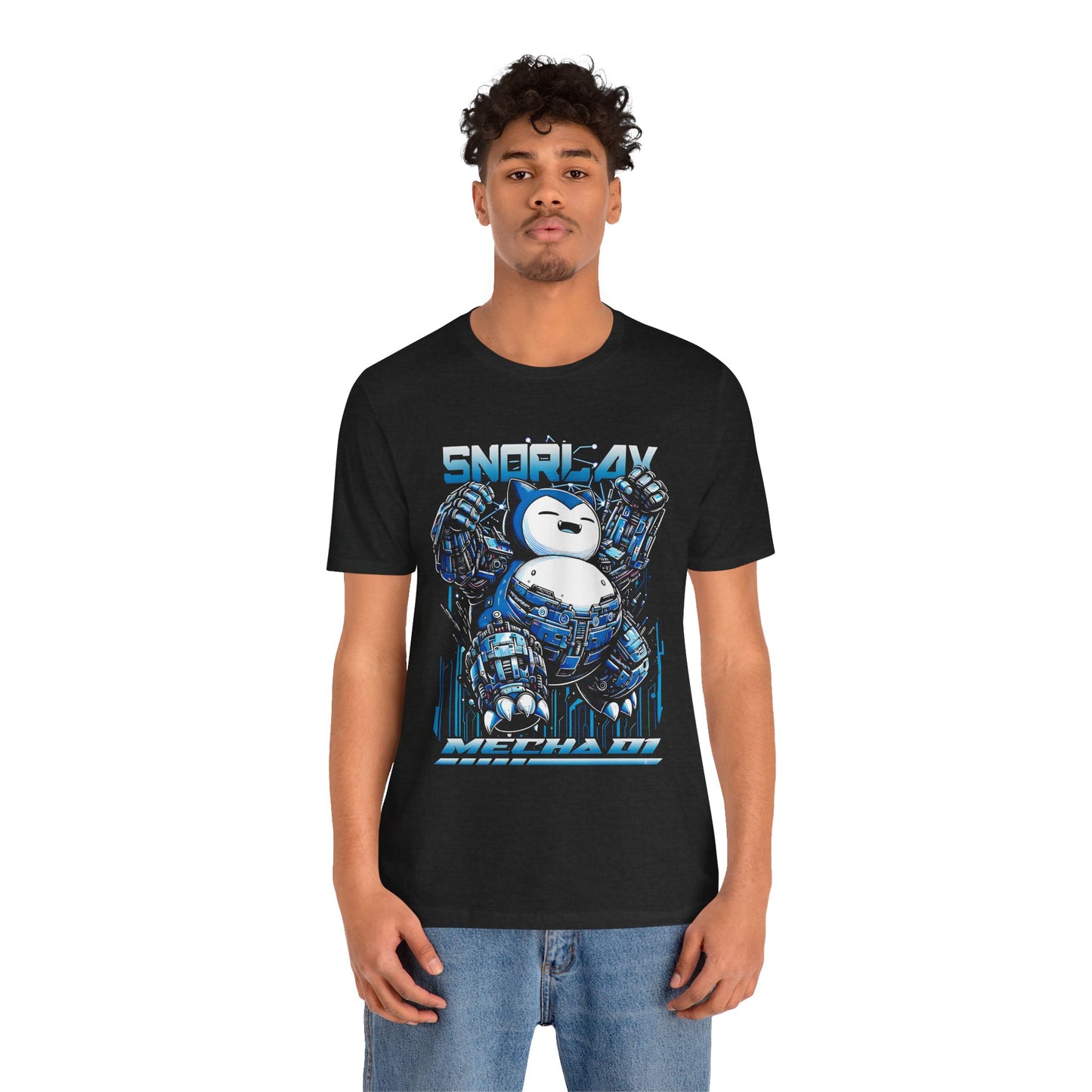 T-Shirt Robot Snoorlax Unisex Softstyle T-Shirt / Anime-Inspired Graphic Tee by Bella+Canvas