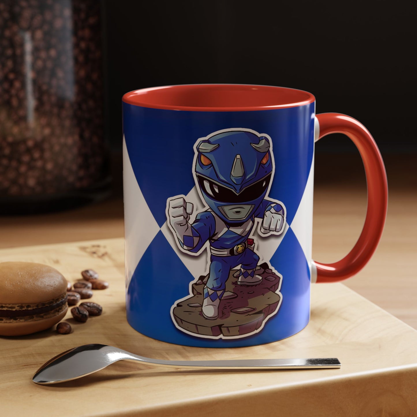 Mug Mighty Morphin Power Rangers Blue Ranger Ceramic Mug - 11oz & 15oz Coffee Mug - Accent Mug for Pop Culture Fans