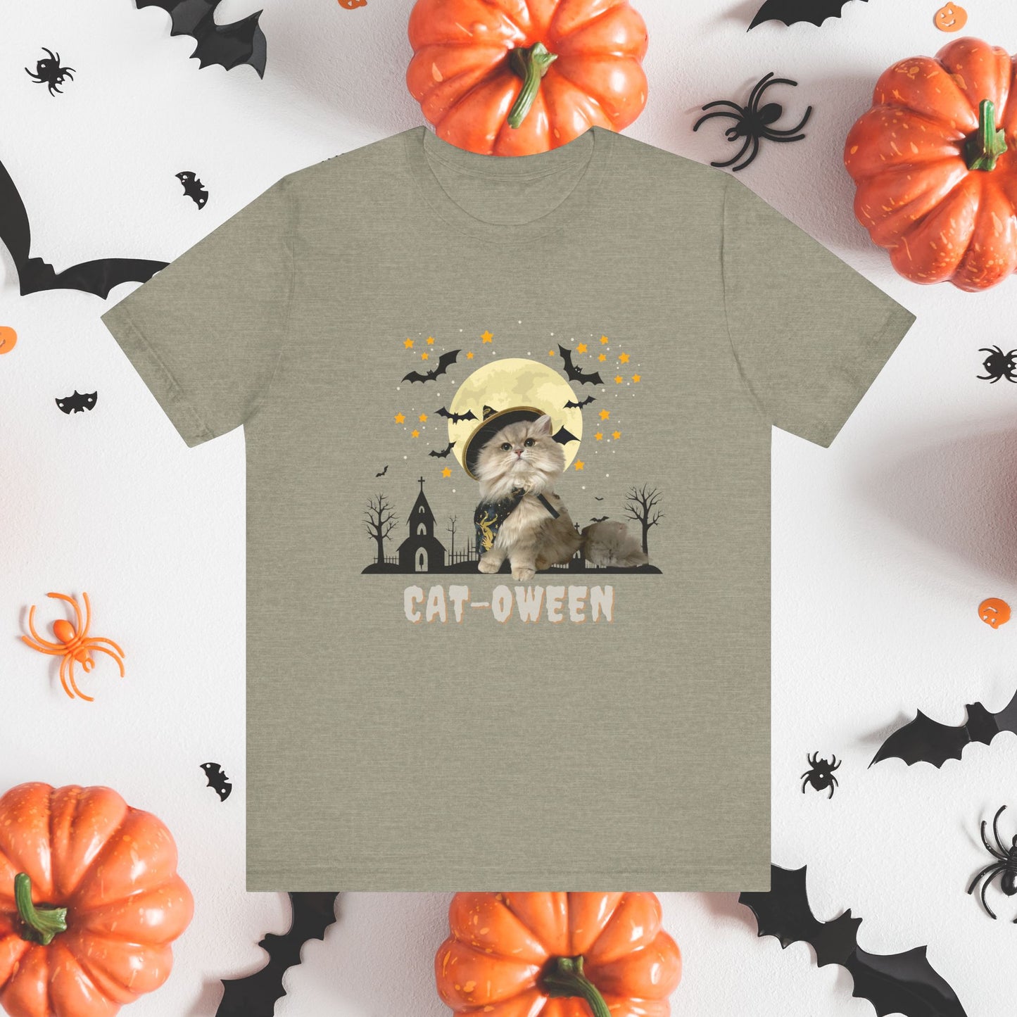 T-Shirt Unisex Halloween Cat Tee Good ‘Cat-oween’ – Perfect for Cat Lovers & Halloween Fans! Heather Stone