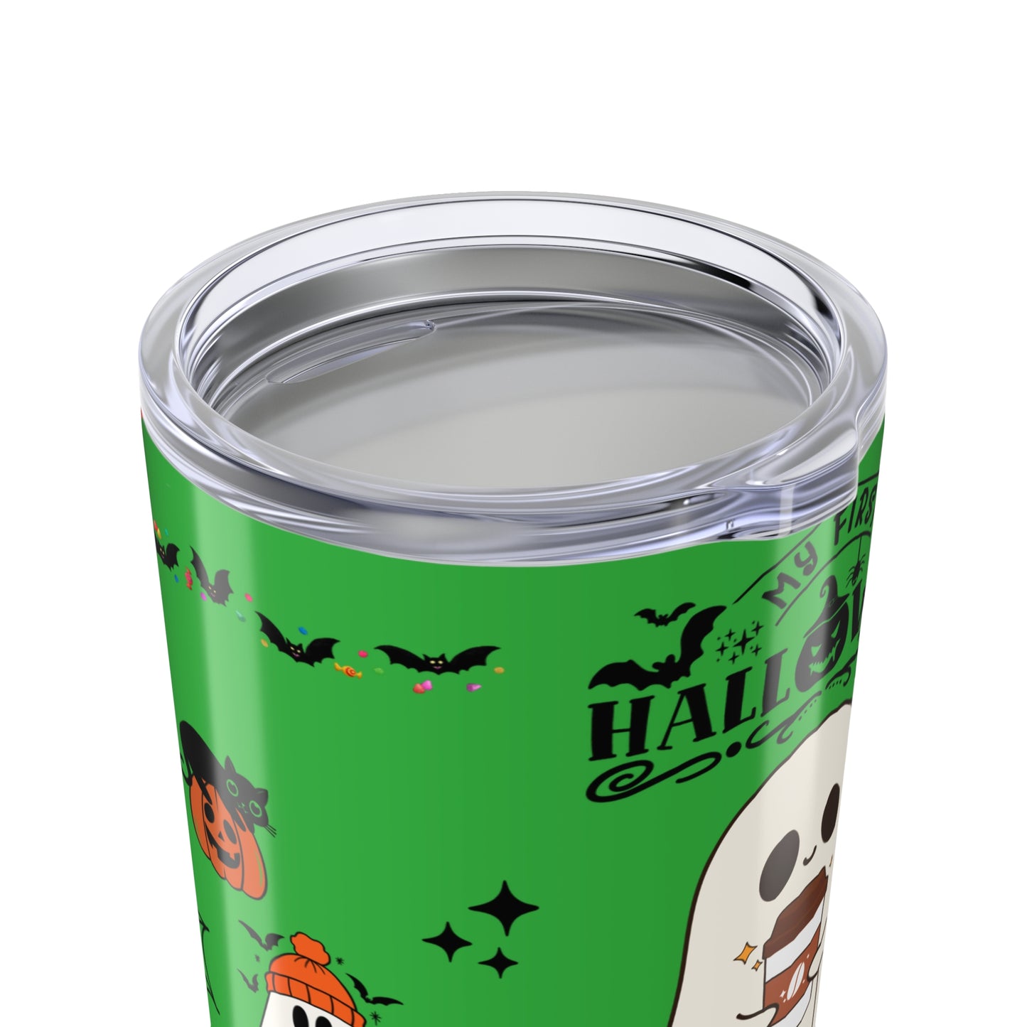 Tumblers Tumbler 20oz Vibrant Green, "Spooky Halloween 20oz Tumbler" Keep Your Drinks Hot or Cold with Style!