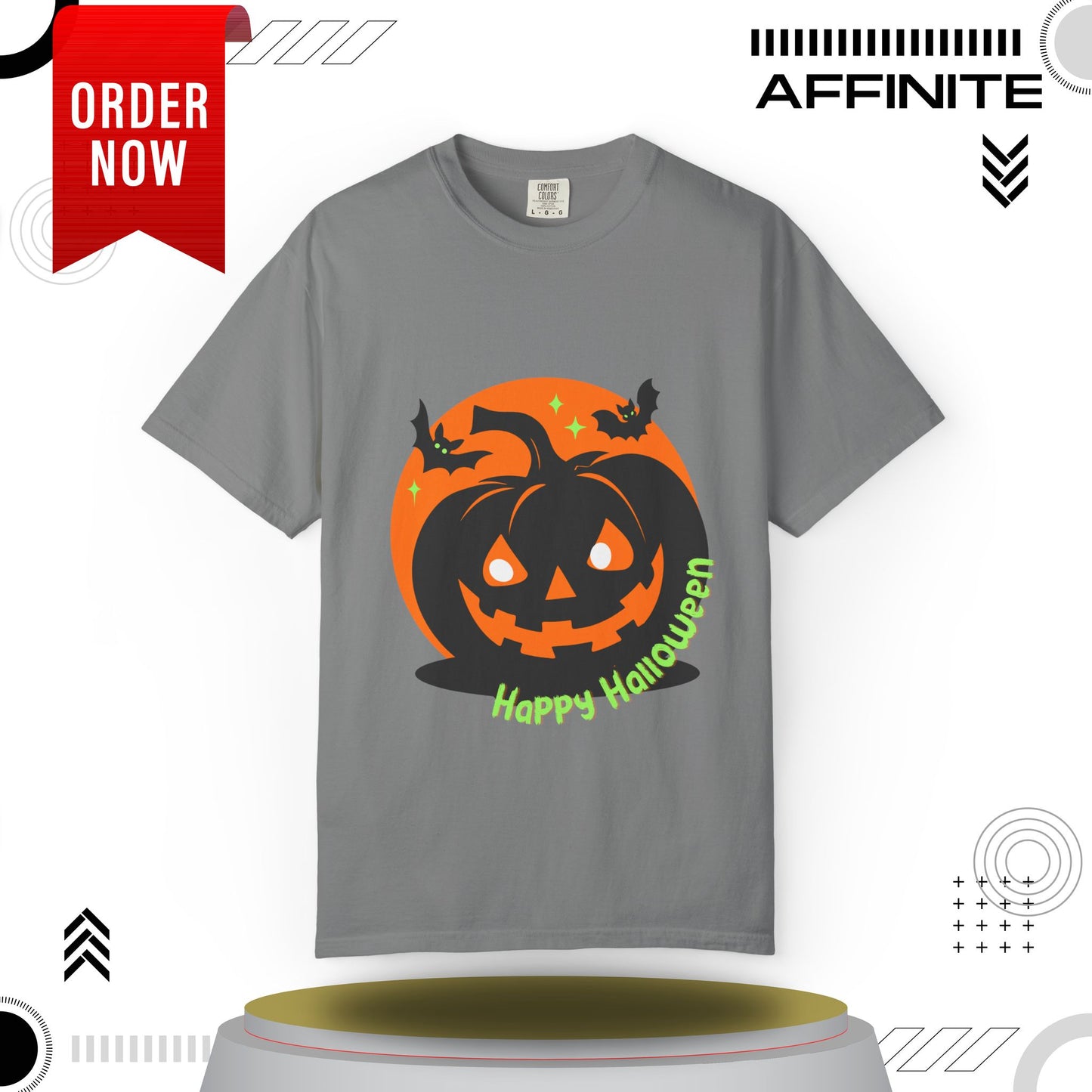 T-Shirt Mens Halloween T Shirts - Wickedly Soft Garment-Dyed Tee Grey