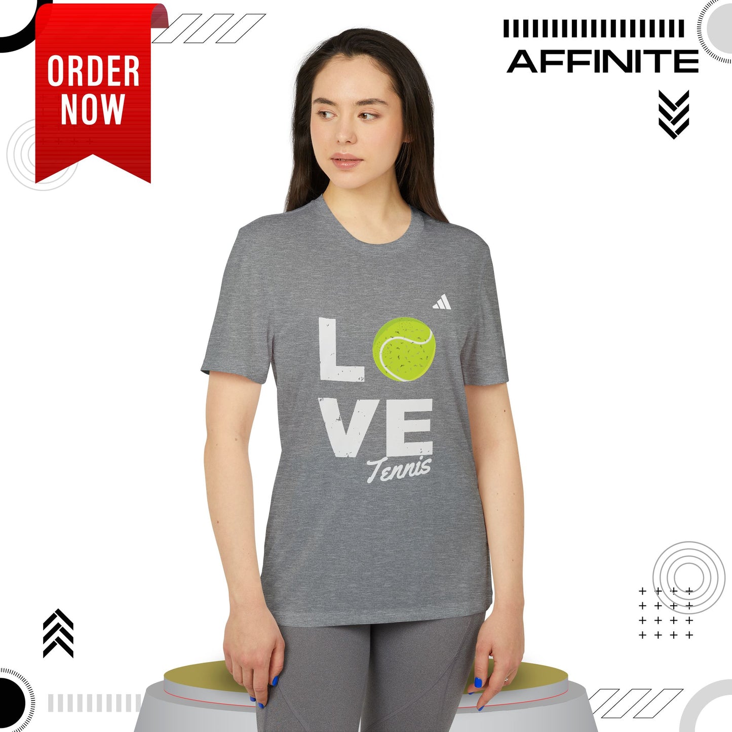 T-Shirt Love Tennis Unisex Sport T-shirt, Athletic Tee, Gift for Tennis Lovers, Tennis Apparel, Sportswear, Fitness Clothing by Adidas