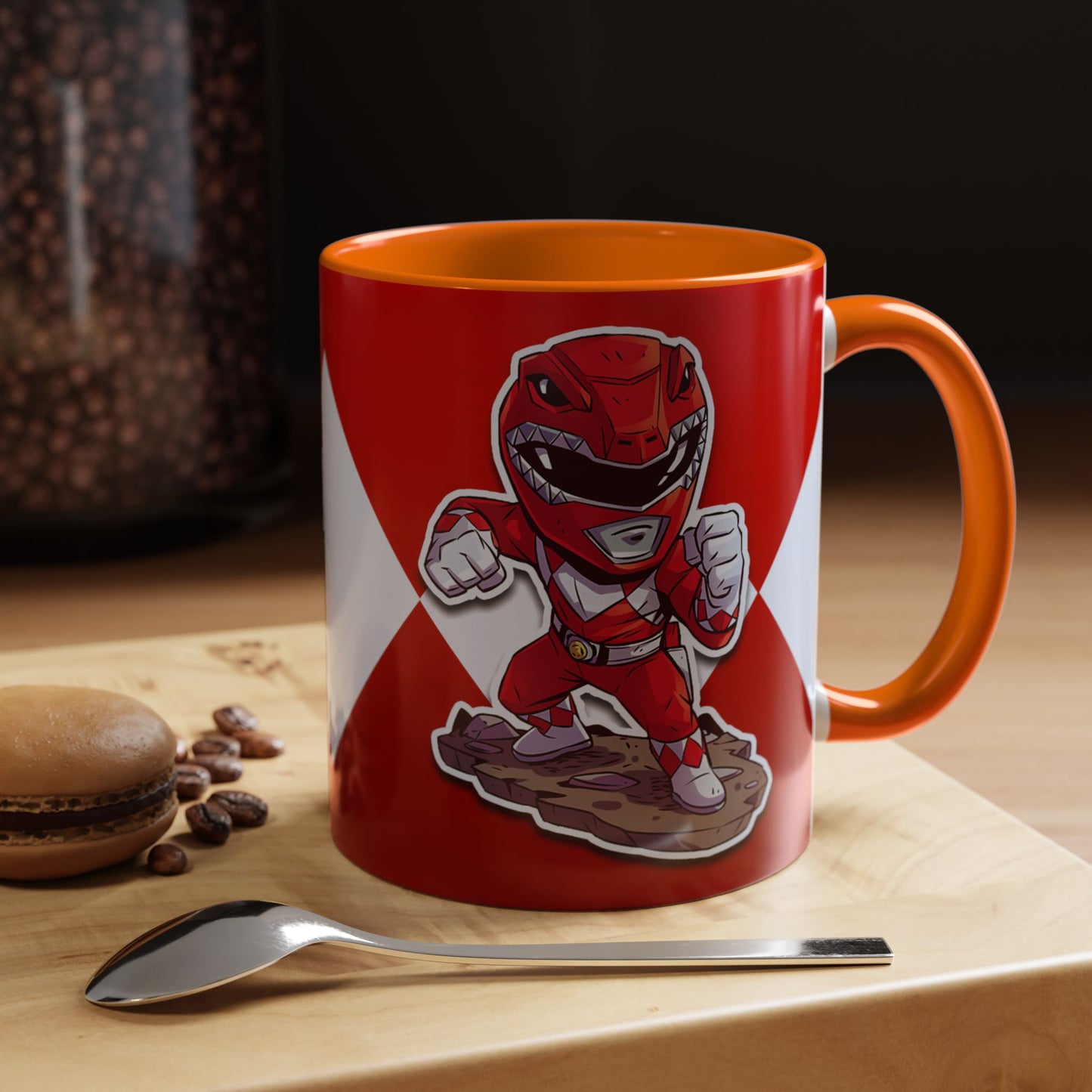 Mug Mighty Morphin Power Rangers Red Ranger Ceramic Mug - 11oz & 15oz Coffee Mug - Accent Mug for Pop Culture Fans