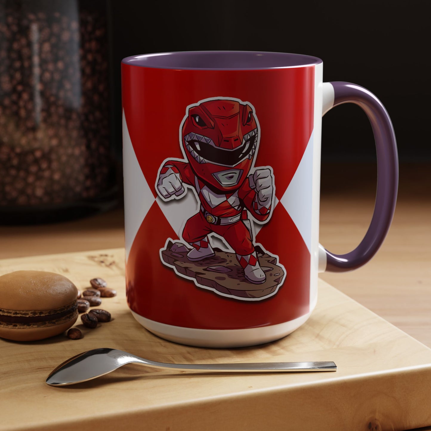 Mug Mighty Morphin Power Rangers Red Ranger Ceramic Mug - 11oz & 15oz Coffee Mug - Accent Mug for Pop Culture Fans