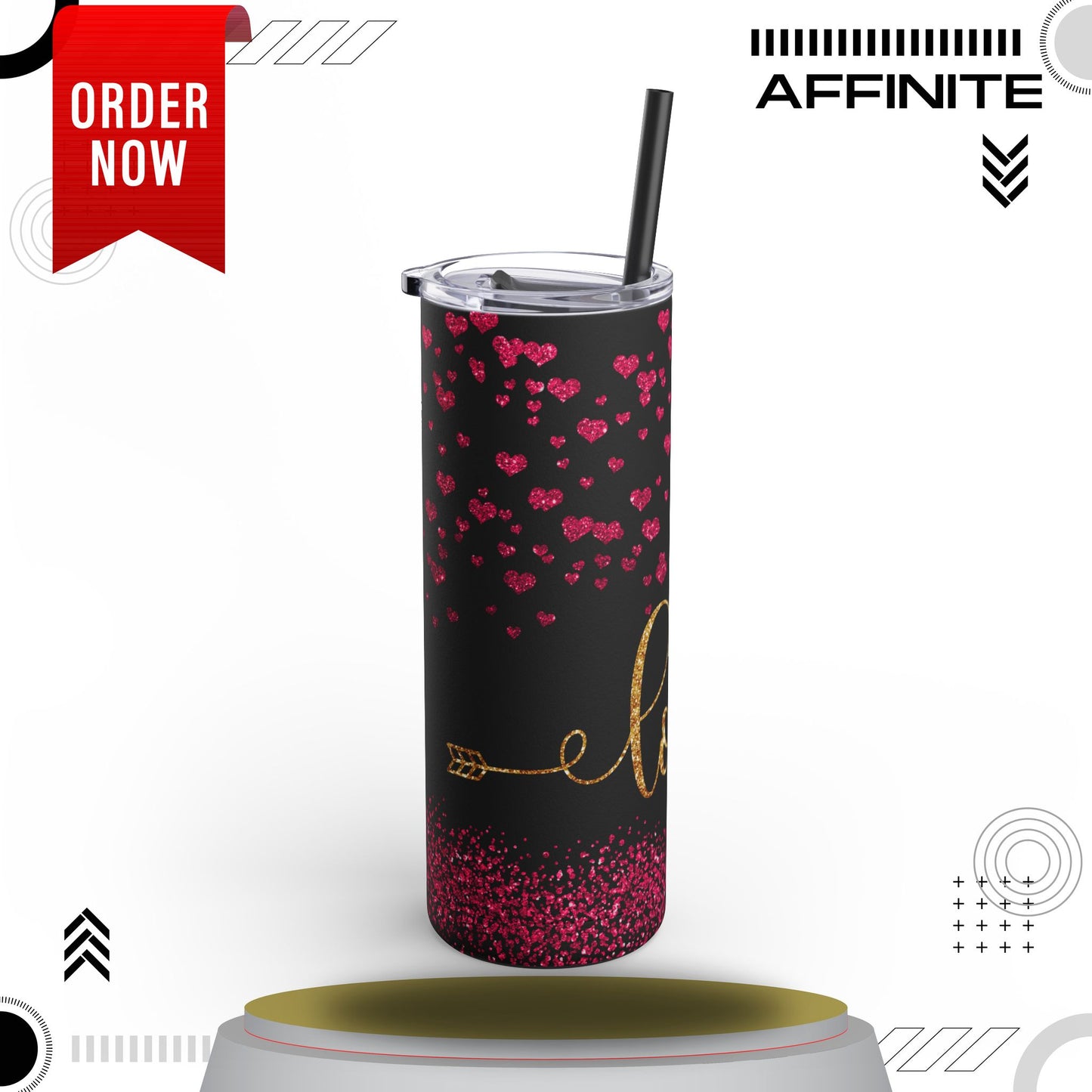 Tumblers Love Tumbler Cup – 20oz Matte Design for Hot & Cold Drinks