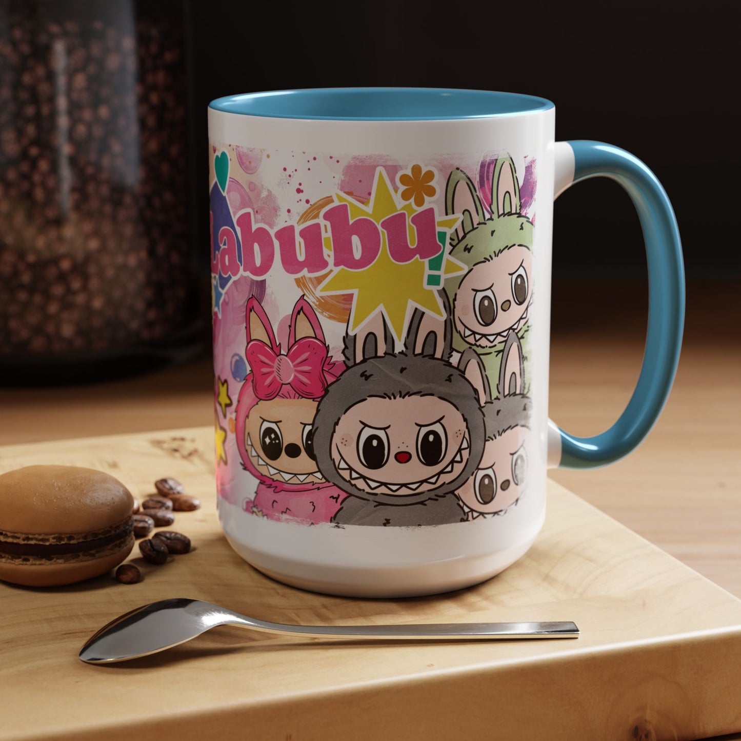 Mug Colorful Cartoon Labubu Accent Coffee Mug - Perfect for Animal Lovers