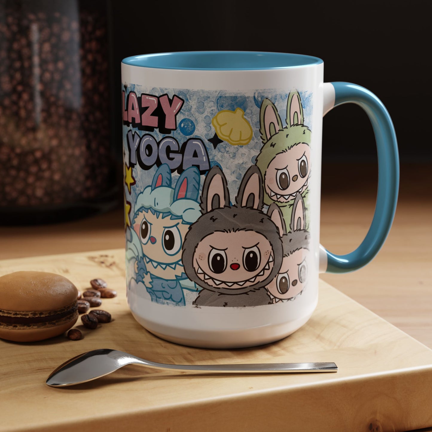 Mug Lazy Yoga Accent Coffee Mug - Cute Animal Design 11oz & 15oz