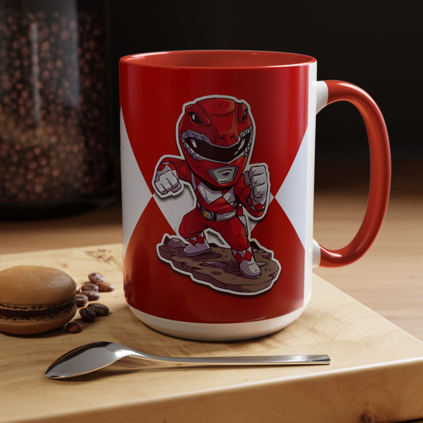 Mug Mighty Morphin Power Rangers Red Ranger Ceramic Mug - 11oz & 15oz Coffee Mug - Accent Mug for Pop Culture Fans