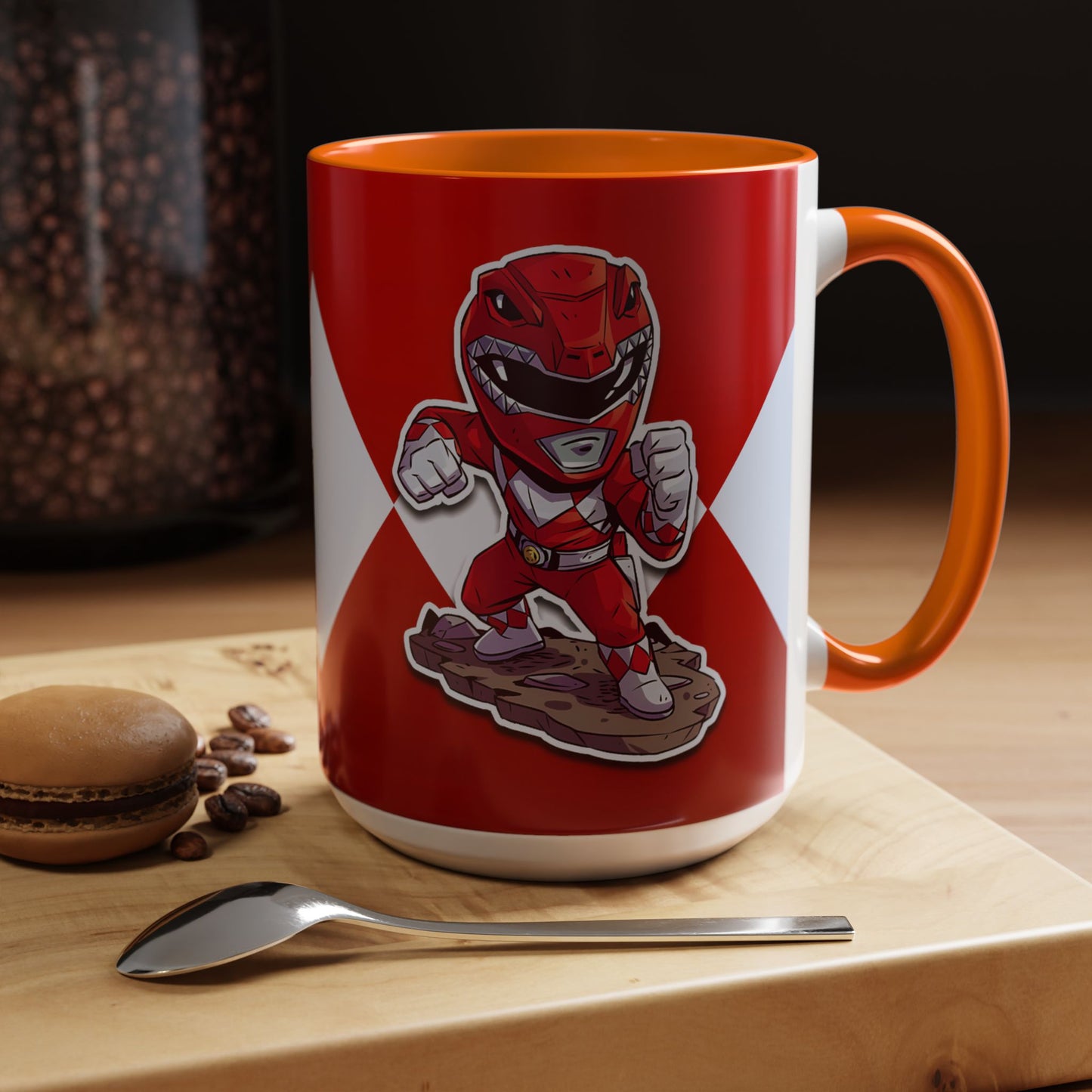 Mug Mighty Morphin Power Rangers Red Ranger Ceramic Mug - 11oz & 15oz Coffee Mug - Accent Mug for Pop Culture Fans