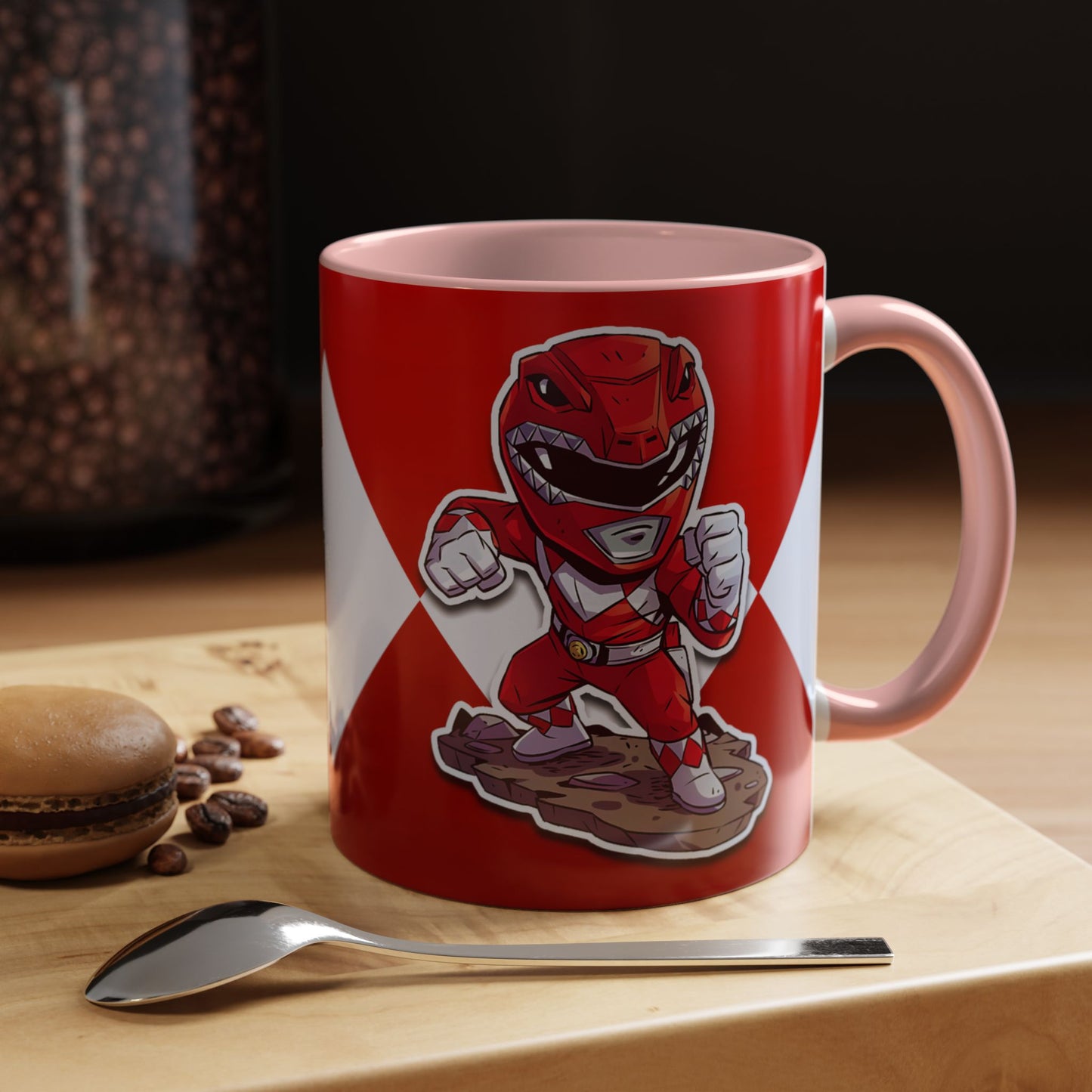 Mug Mighty Morphin Power Rangers Red Ranger Ceramic Mug - 11oz & 15oz Coffee Mug - Accent Mug for Pop Culture Fans