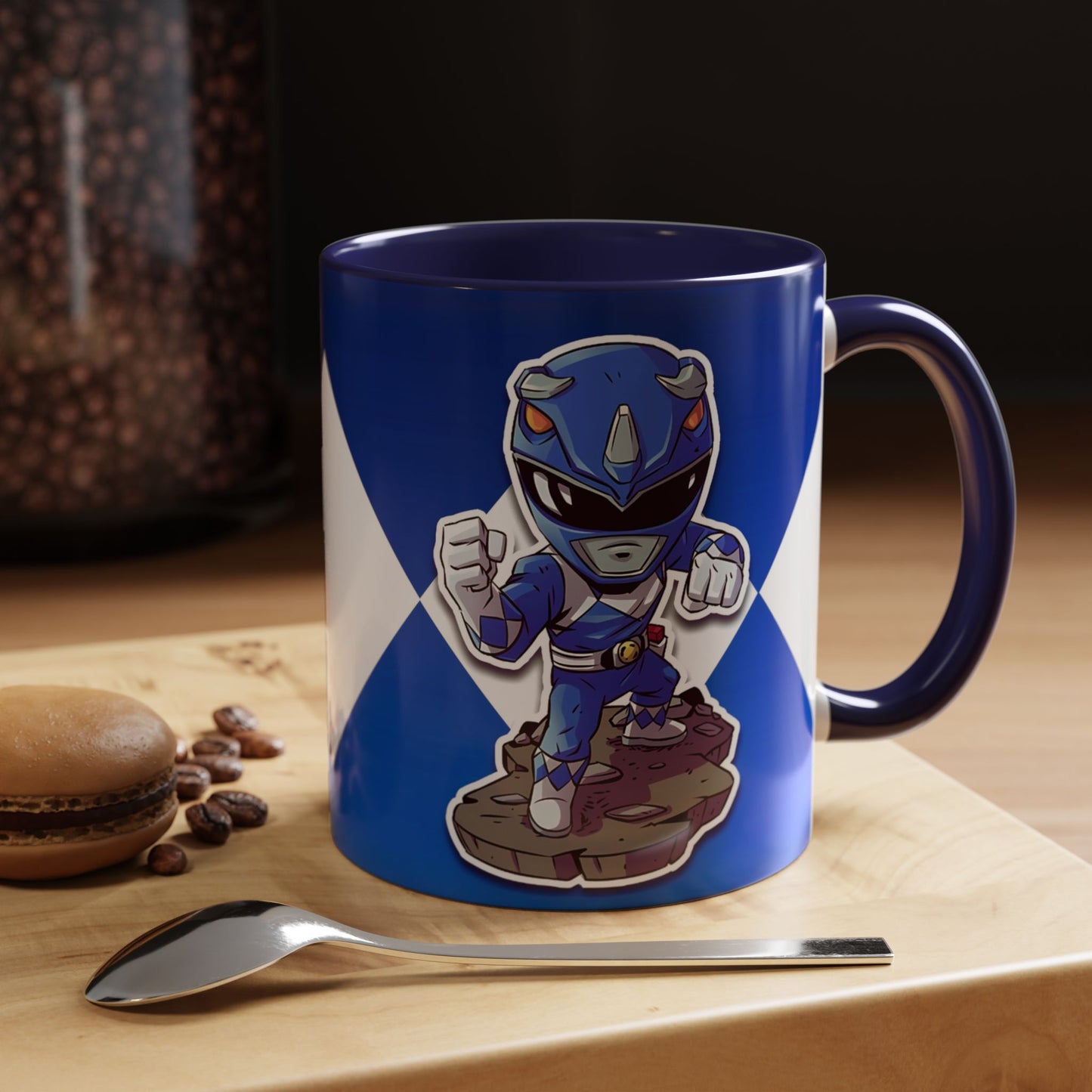 Mug Mighty Morphin Power Rangers Blue Ranger Ceramic Mug - 11oz & 15oz Coffee Mug - Accent Mug for Pop Culture Fans