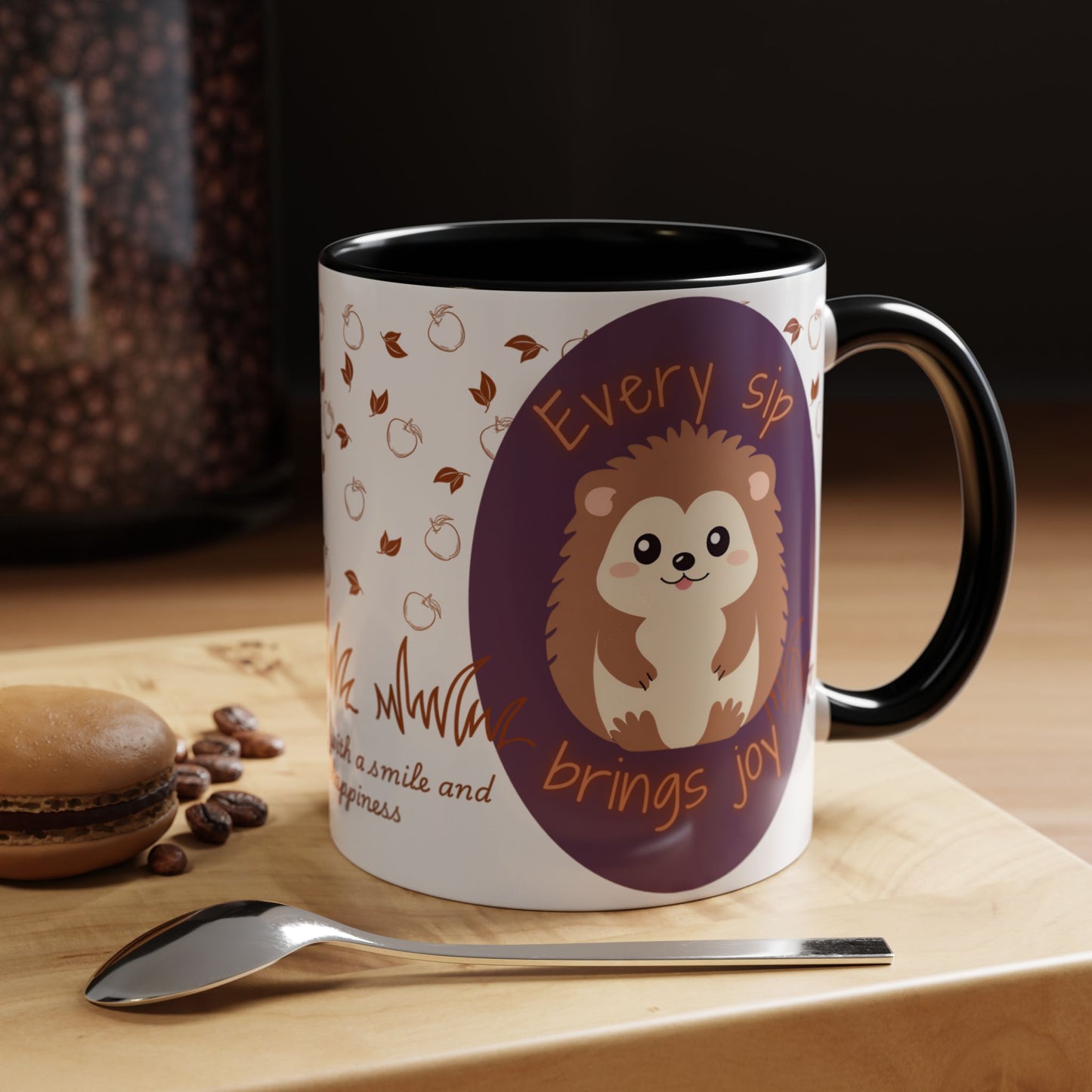Mug Cute Hedgehog Accent Coffee Mug , Funny Gift for Animal Lovers, (11oz) (15oz)