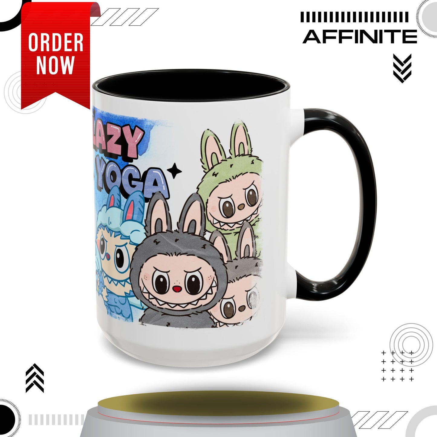 Mug Lazy Yoga Monsters Coffee Mug - Fun Accent Mug for Yoga Lovers