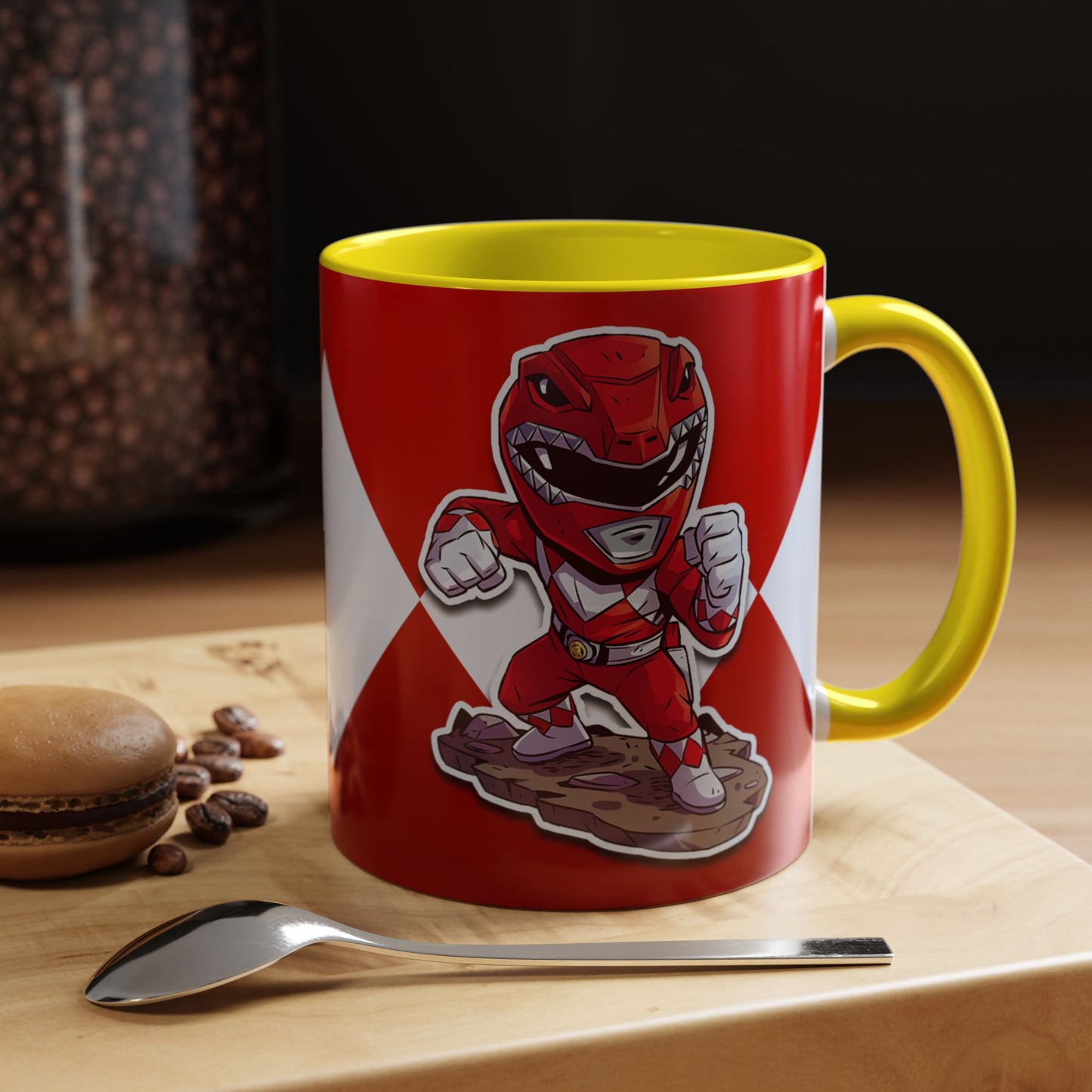 Mug Mighty Morphin Power Rangers Red Ranger Ceramic Mug - 11oz & 15oz Coffee Mug - Accent Mug for Pop Culture Fans
