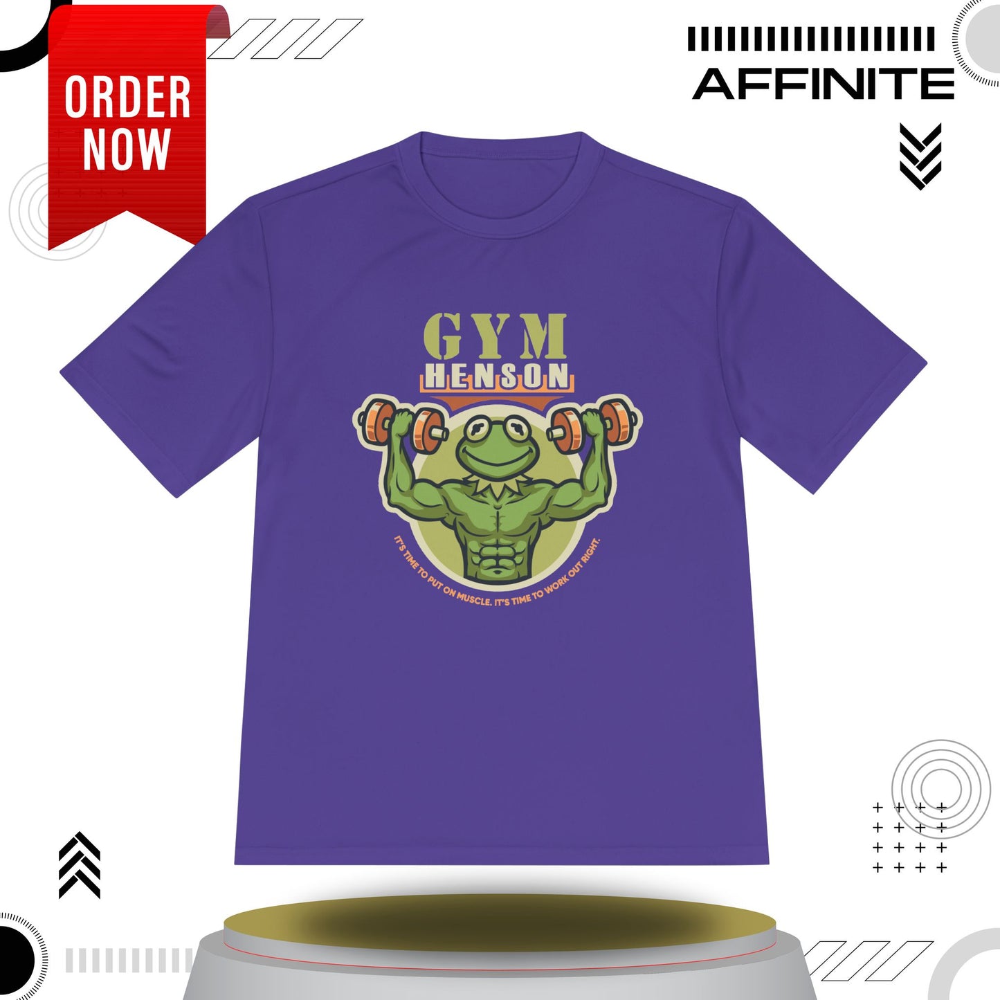 T-Shirt Workout Shirt - Gym Henson Moisture Wicking Tee | Motivational Fitness Apparel Purple
