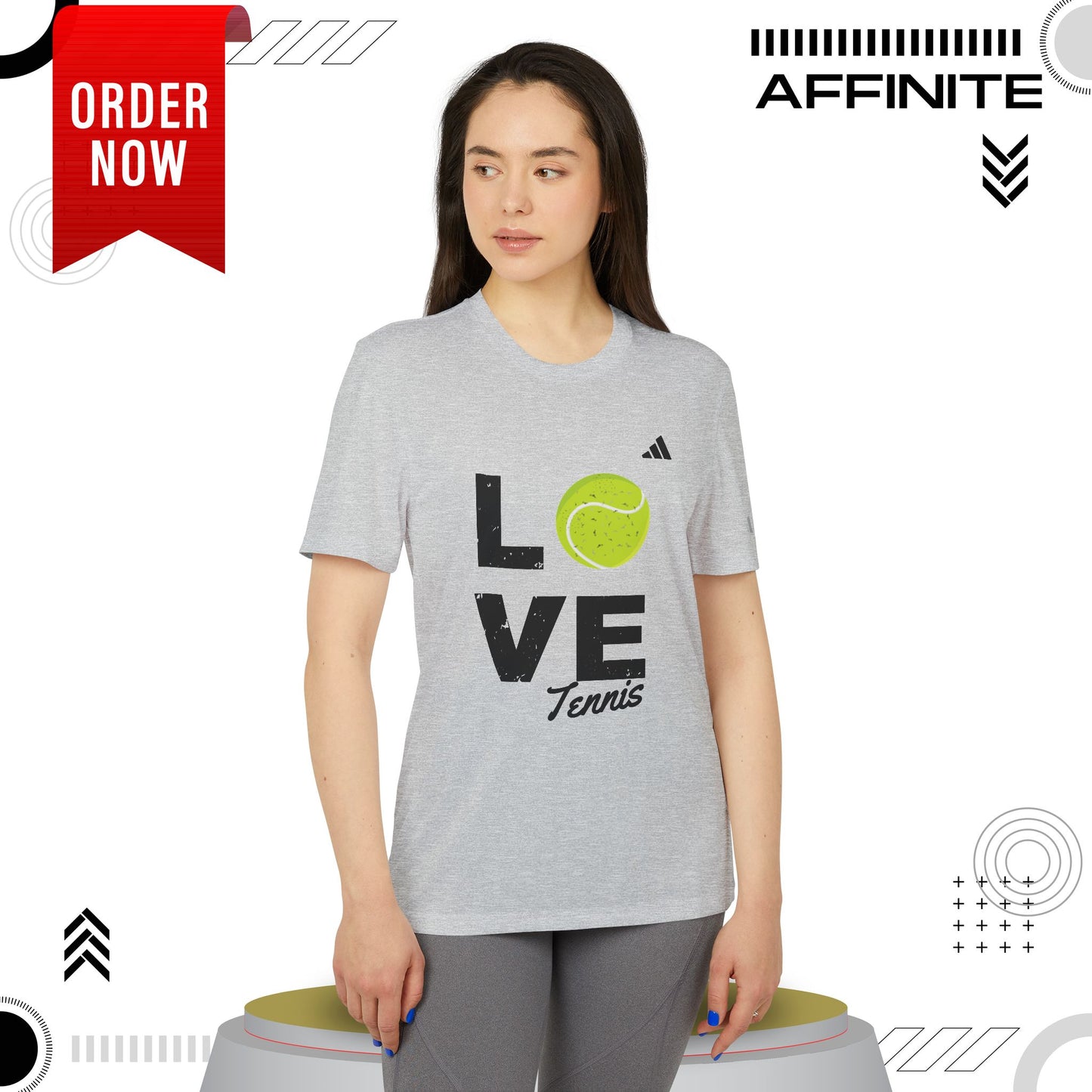T-Shirt Love Tennis Unisex Sport T-shirt, Athletic Tee, Gift for Tennis Lovers, Tennis Apparel, Sportswear, Fitness Clothing by Adidas