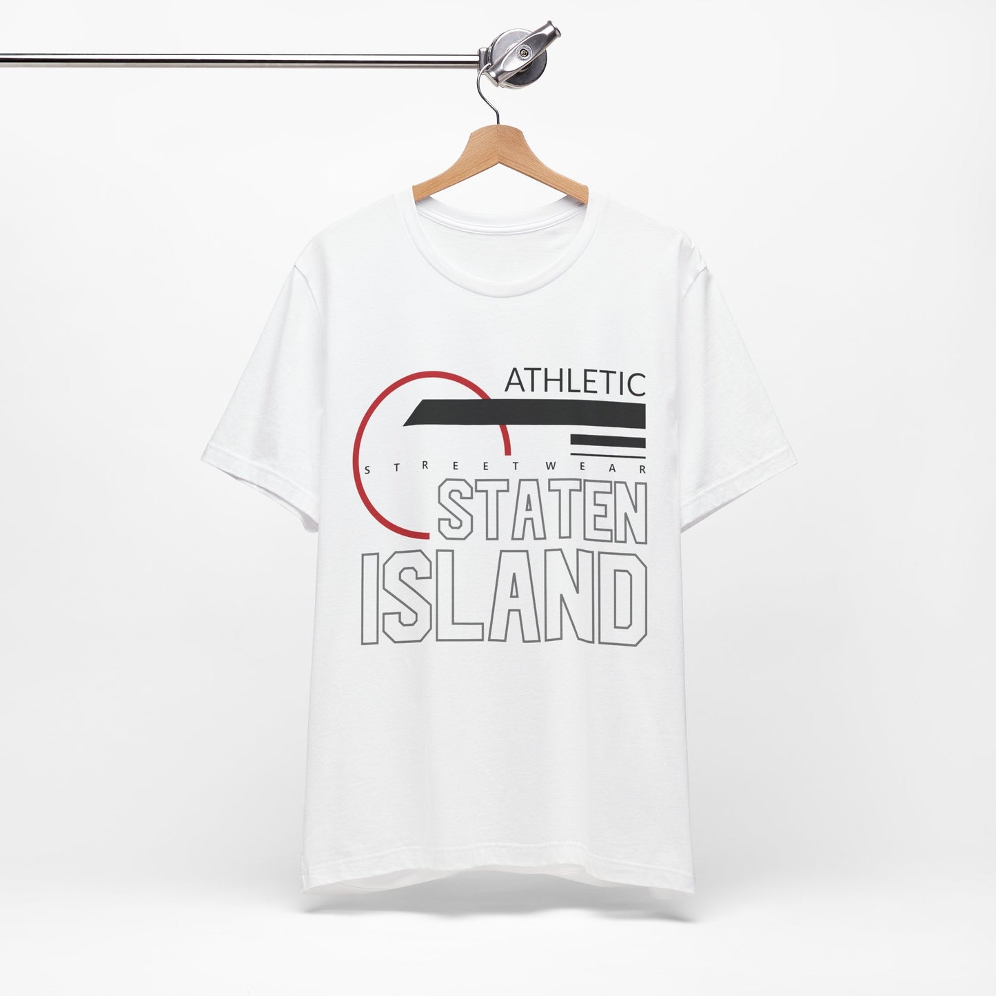 T-Shirt Unisex T Shirt - Athletic Staten Island Tee | Casual Comfort Fit | Affinite White