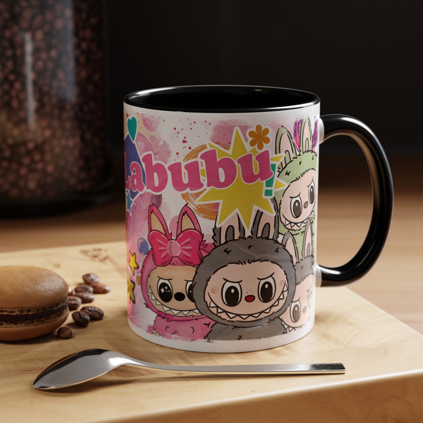 Mug Colorful Cartoon Labubu Accent Coffee Mug - Perfect for Animal Lovers
