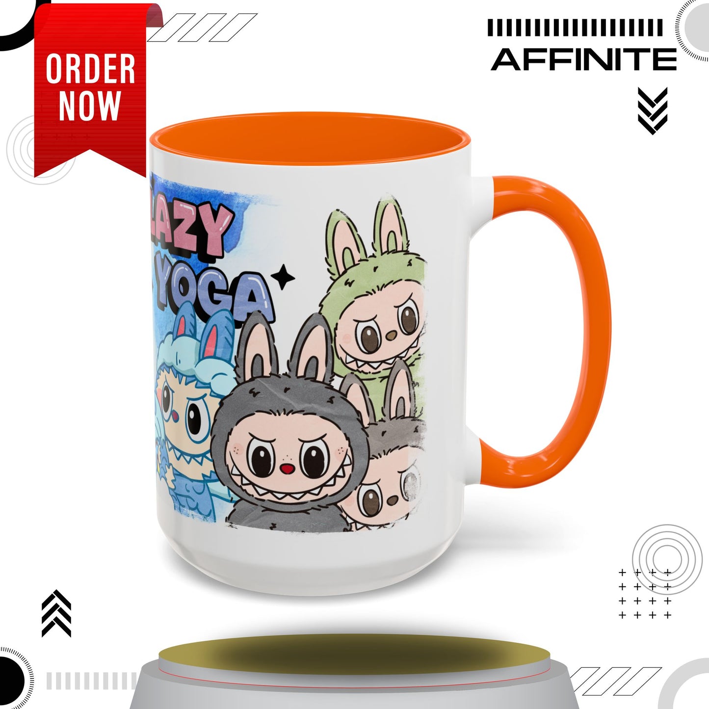 Mug Lazy Yoga Monsters Coffee Mug - Fun Accent Mug for Yoga Lovers