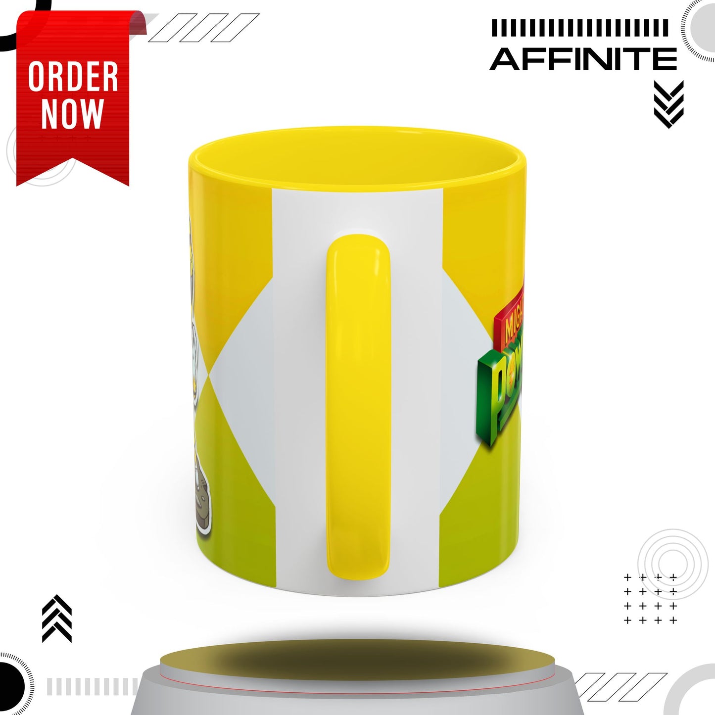 Mug Mighty Morphin Power Rangers Yellow Ranger Ceramic Mug - 11oz & 15oz Coffee Mug - Accent Mug for Pop Culture Fans