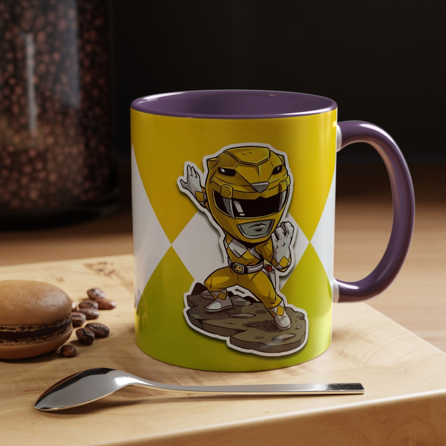 Mug Mighty Morphin Power Rangers Yellow Ranger Ceramic Mug - 11oz & 15oz Coffee Mug - Accent Mug for Pop Culture Fans