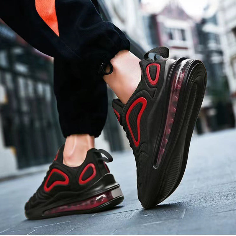 Casual Shoes Casual Air Cushion Black Shoes Men Outdoor Breathable Lace-up Sneakers Running Sports Shoes