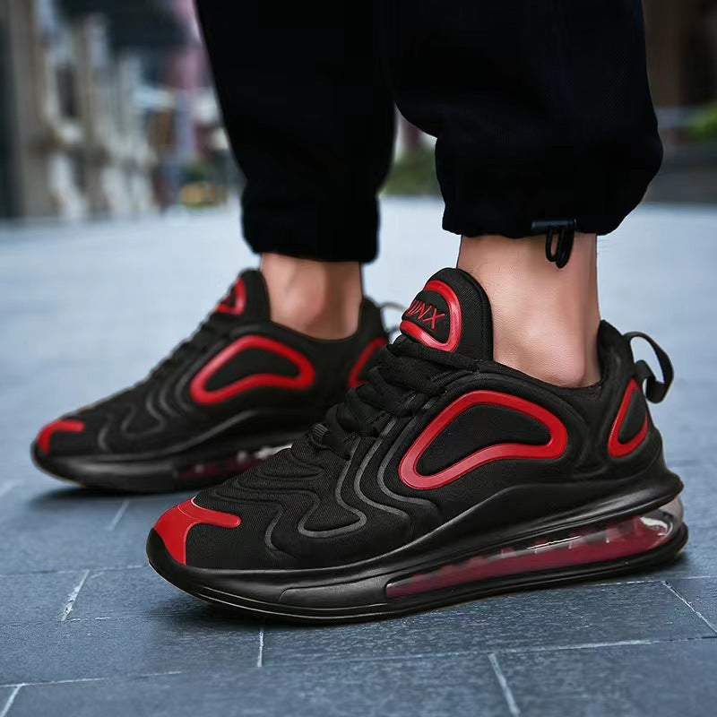 Casual Shoes Casual Air Cushion Black Shoes Men Outdoor Breathable Lace-up Sneakers Running Sports Shoes