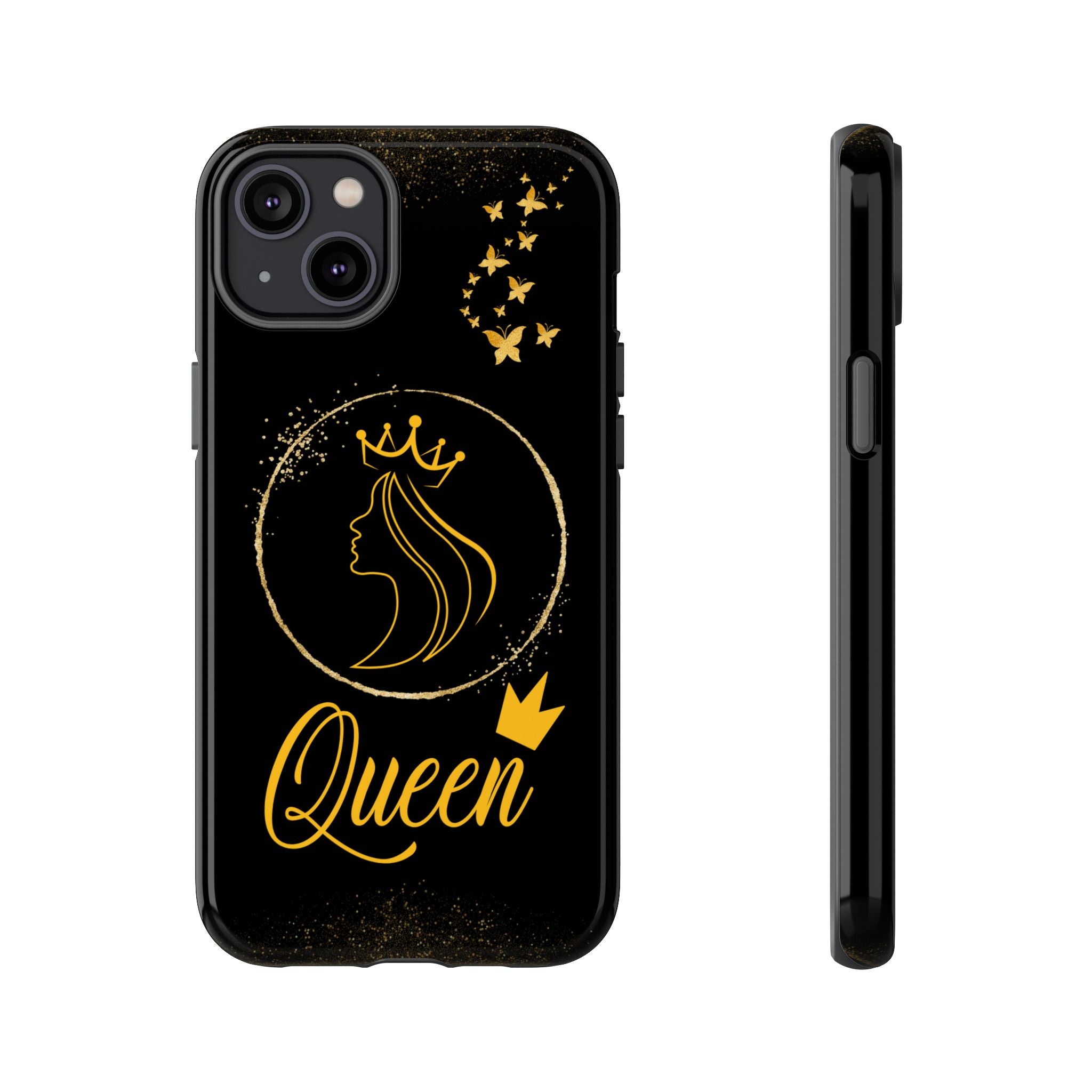 Tough Case Queen Phone Case – Matte & Glossy Crown Design for iPhone, Samsung & Pixel iPhone 14 Plus Glossy