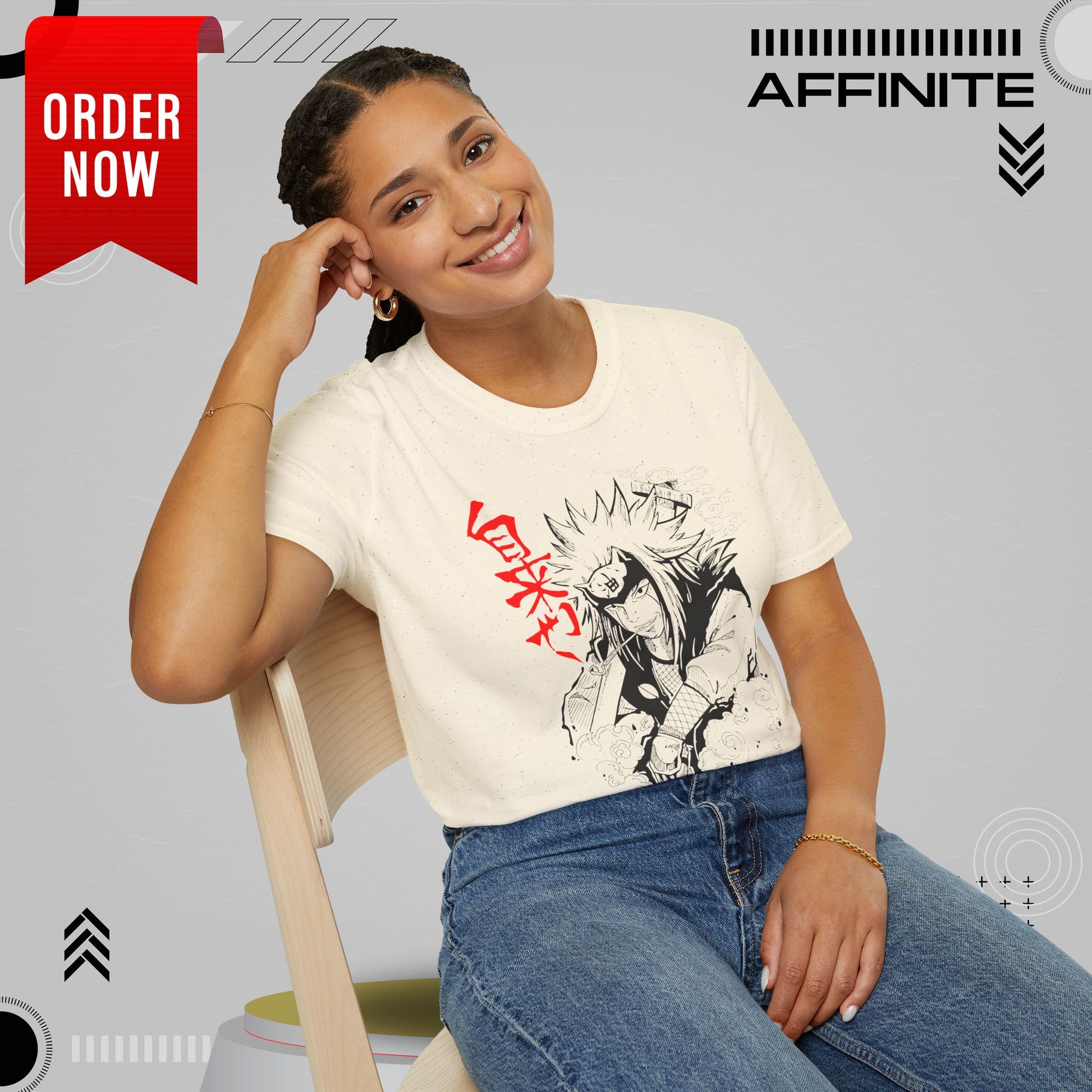 T-Shirt Anime-Jiraiya Inspired Unisex Softstyle T-Shirt with Bold Graphics