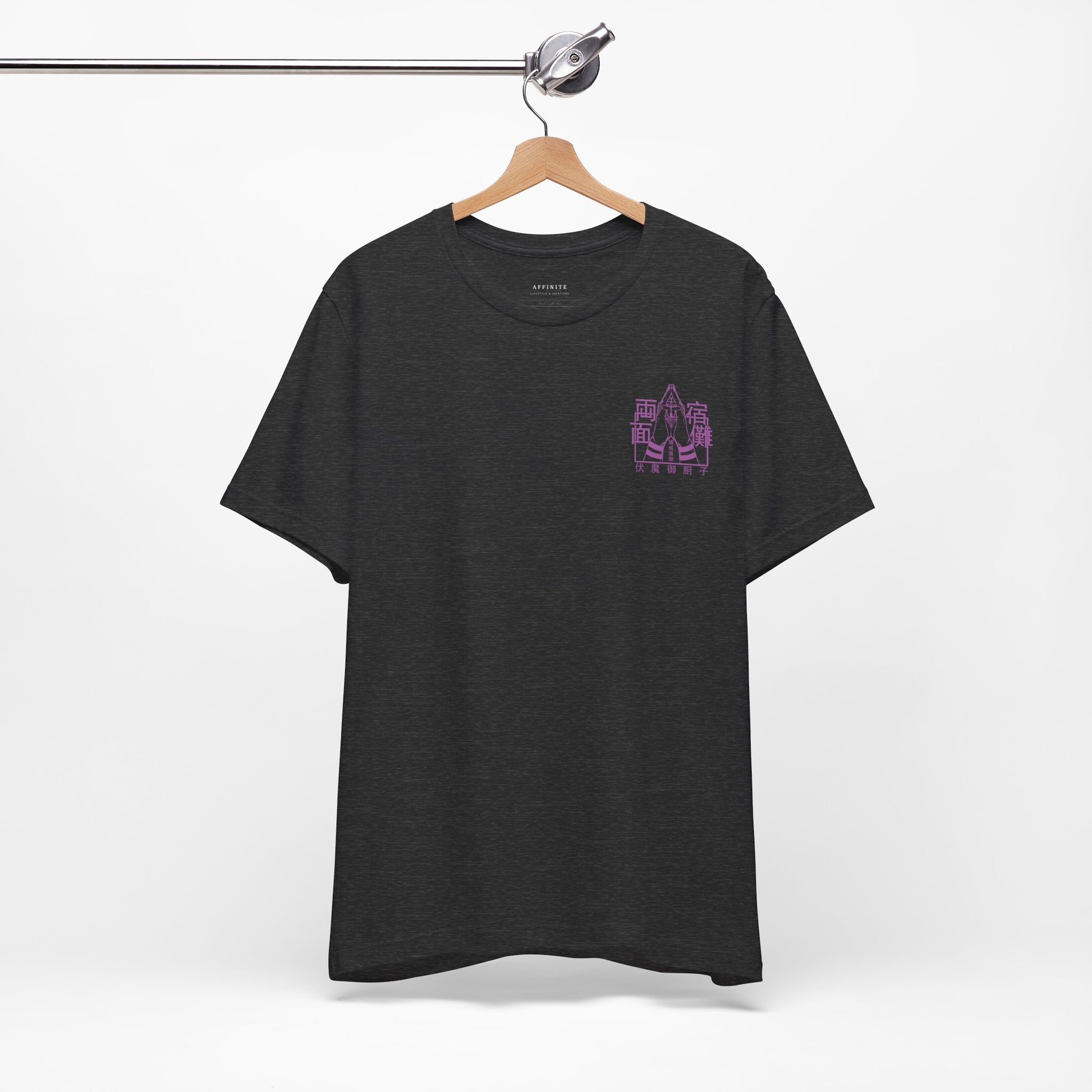 T-Shirt Unisex Anime Jujutsu Kaisen T-shirt - Sukuna Design Dark Grey Heather