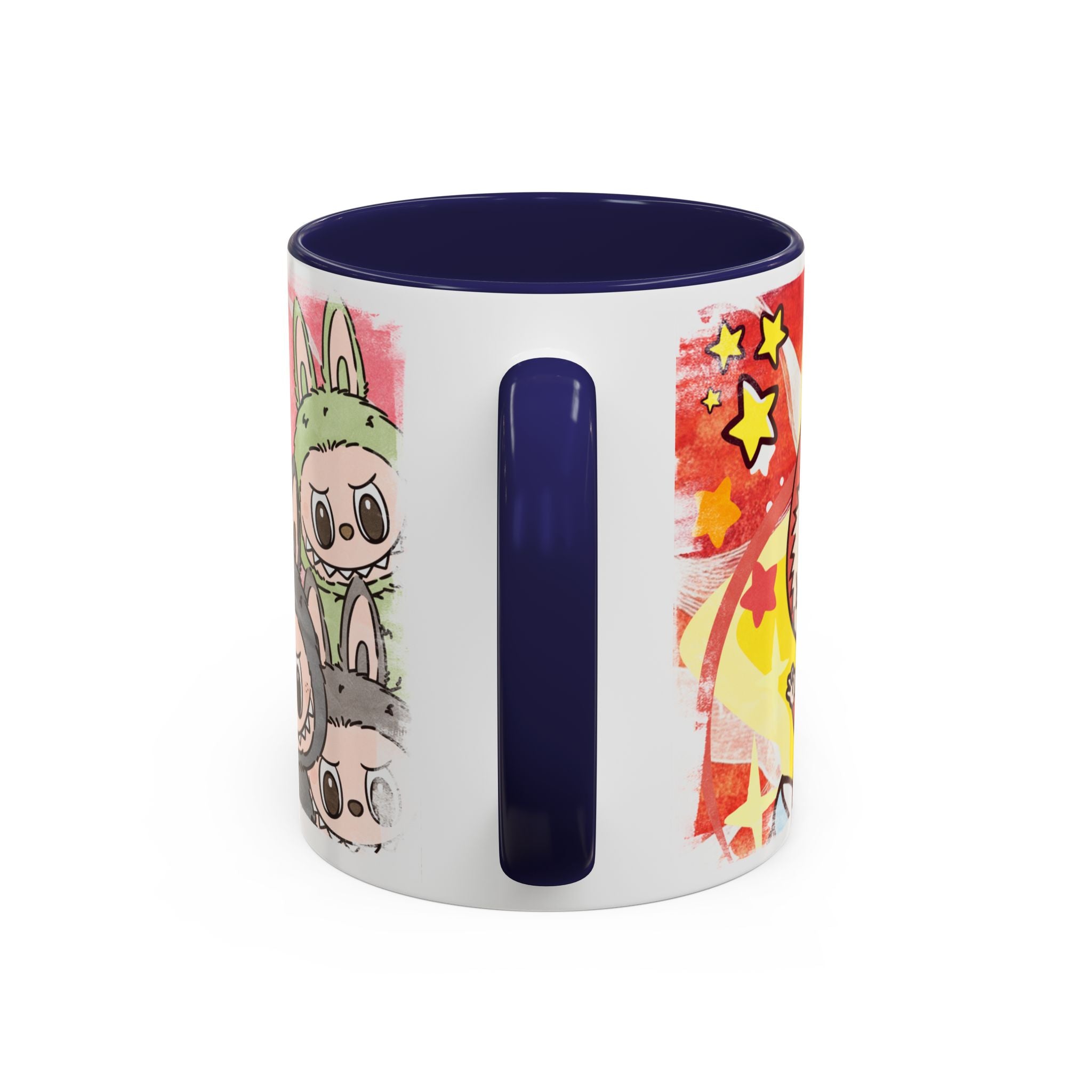 Lazy Yoga Labubu Cartoon Accent Coffee Mug - Fun and Playful Design for Coffee Lovers
