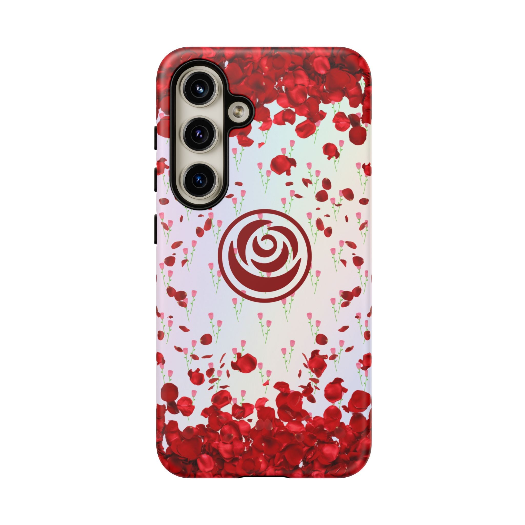 Tough Cases - Red Blossom Elegance Themed Phone Protection for iPhone, Samsung, and Google Pixel (Matte/Glossy)