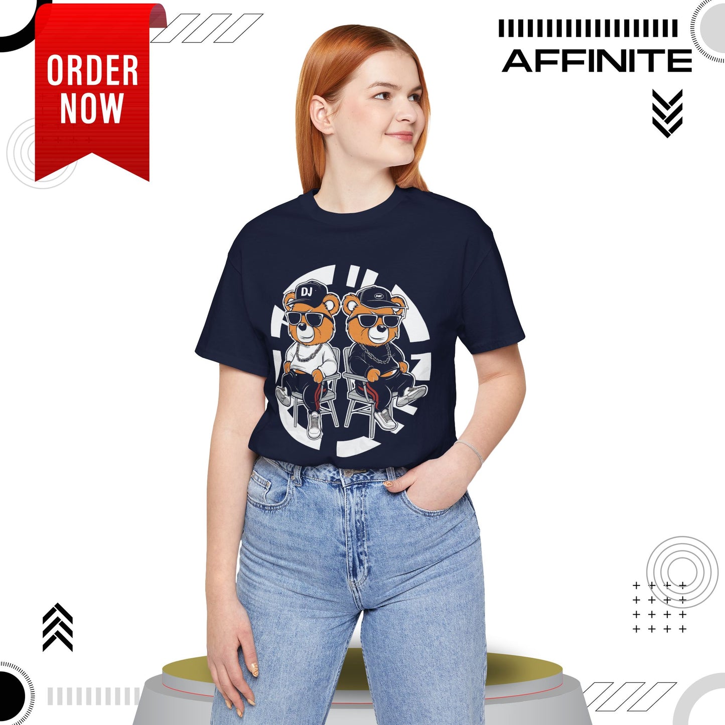 T-Shirt Awesome Bear T-Shirt - Fun Graphic Unisex Tee for Teen & Adults (100% Cotton)