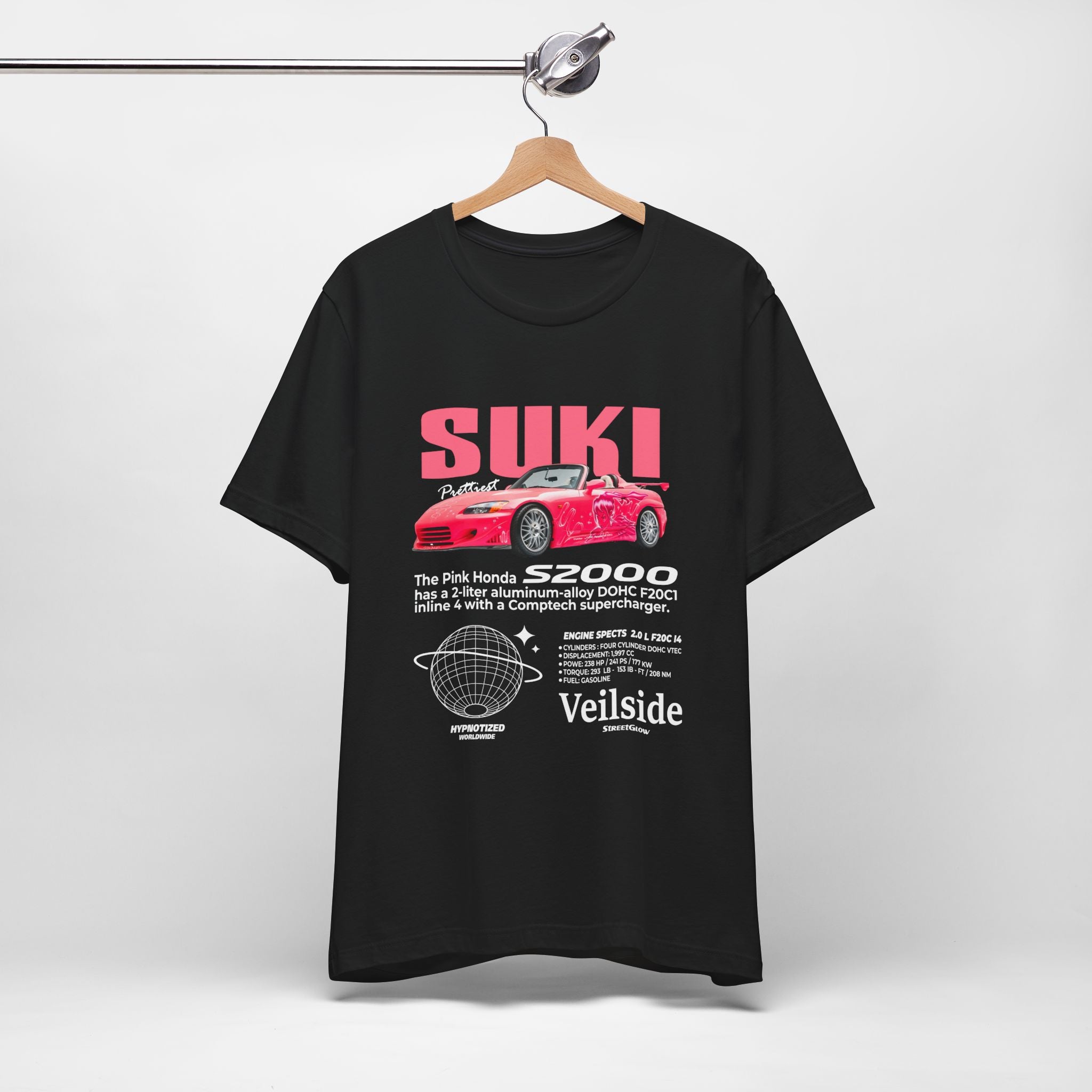 Suki Honda S2000 Shirt – Fast Car Anime T-Shirt | Unisex Retro Japanese Design by Bella+Canvas