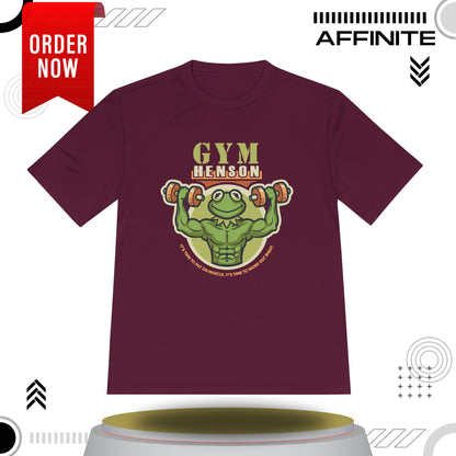 T-Shirt Workout Shirt - Gym Henson Moisture Wicking Tee | Motivational Fitness Apparel Maroon