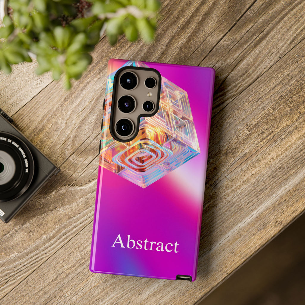 Vibrant 3D Cube Phone Case - Colorful Gradient Art for iPhone, Samsung & Pixel
