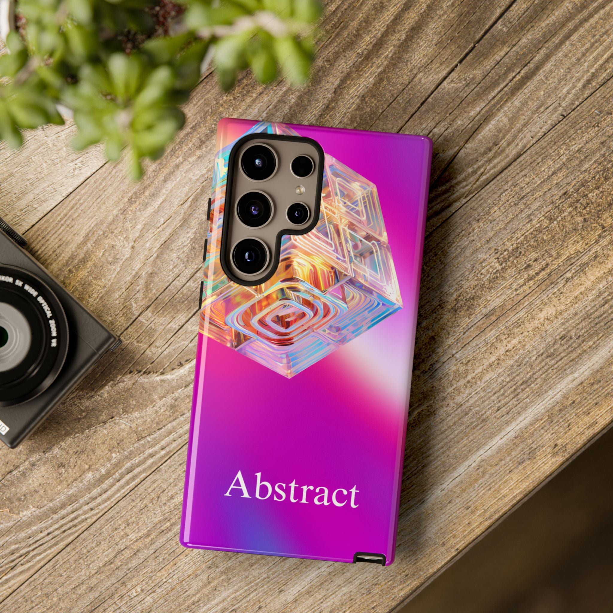 Vibrant 3D Cube Phone Case - Colorful Gradient Art for iPhone, Samsung & Pixel