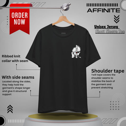 T-Shirt Unisex Anime Jujutsu Kaisen T-shirt - Gojou Satoru Design Black