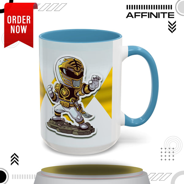 White Ranger ceramic mug in Light Blue 15oz