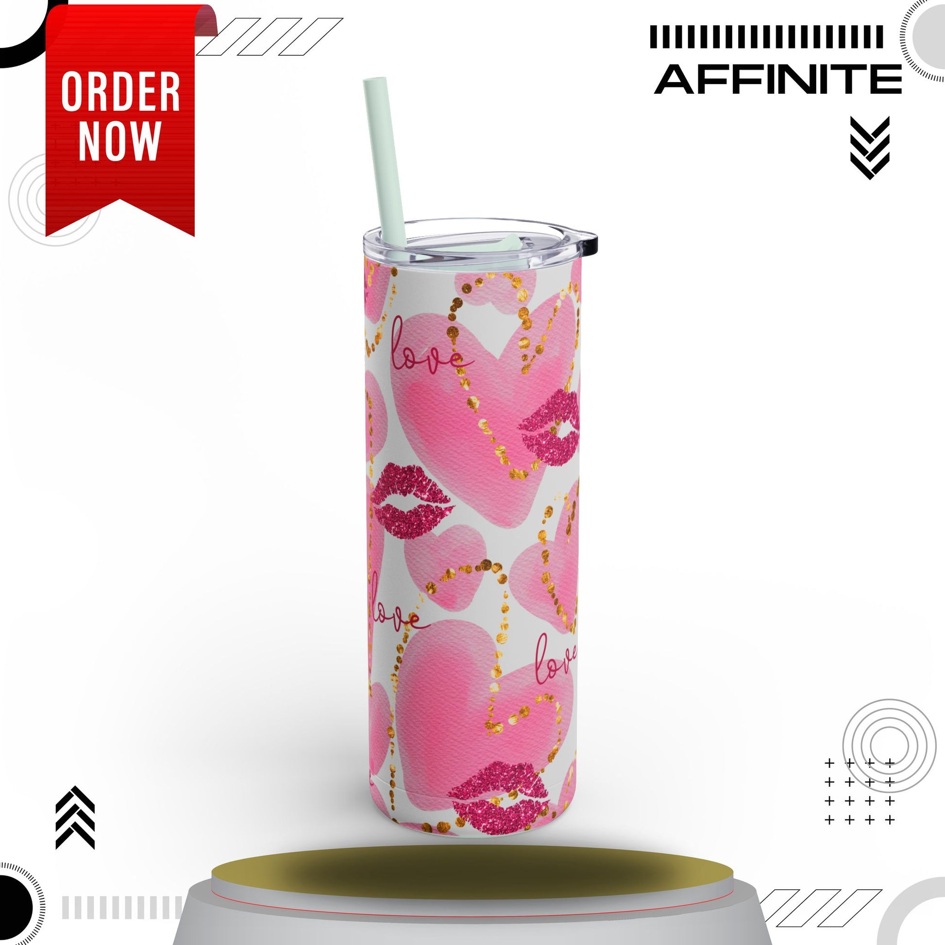 Tumblers Love Inspired Tumbler – 20oz Skinny Matte Cup for Hot & Cold Drinks