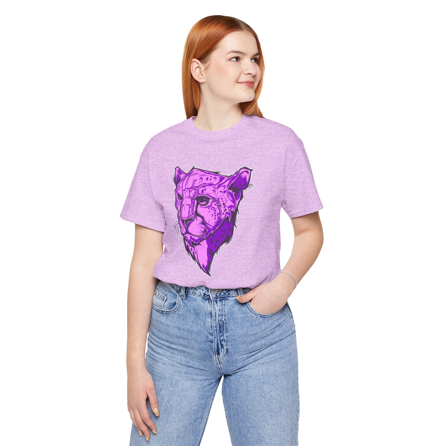 T-Shirt Vibrant Purple Leopard Tee - Unisex Jersey Shirt, Wild Animal Print, Graphic Tee, Gifts for Nature Lovers, Unique Artwear, Stylish [...]