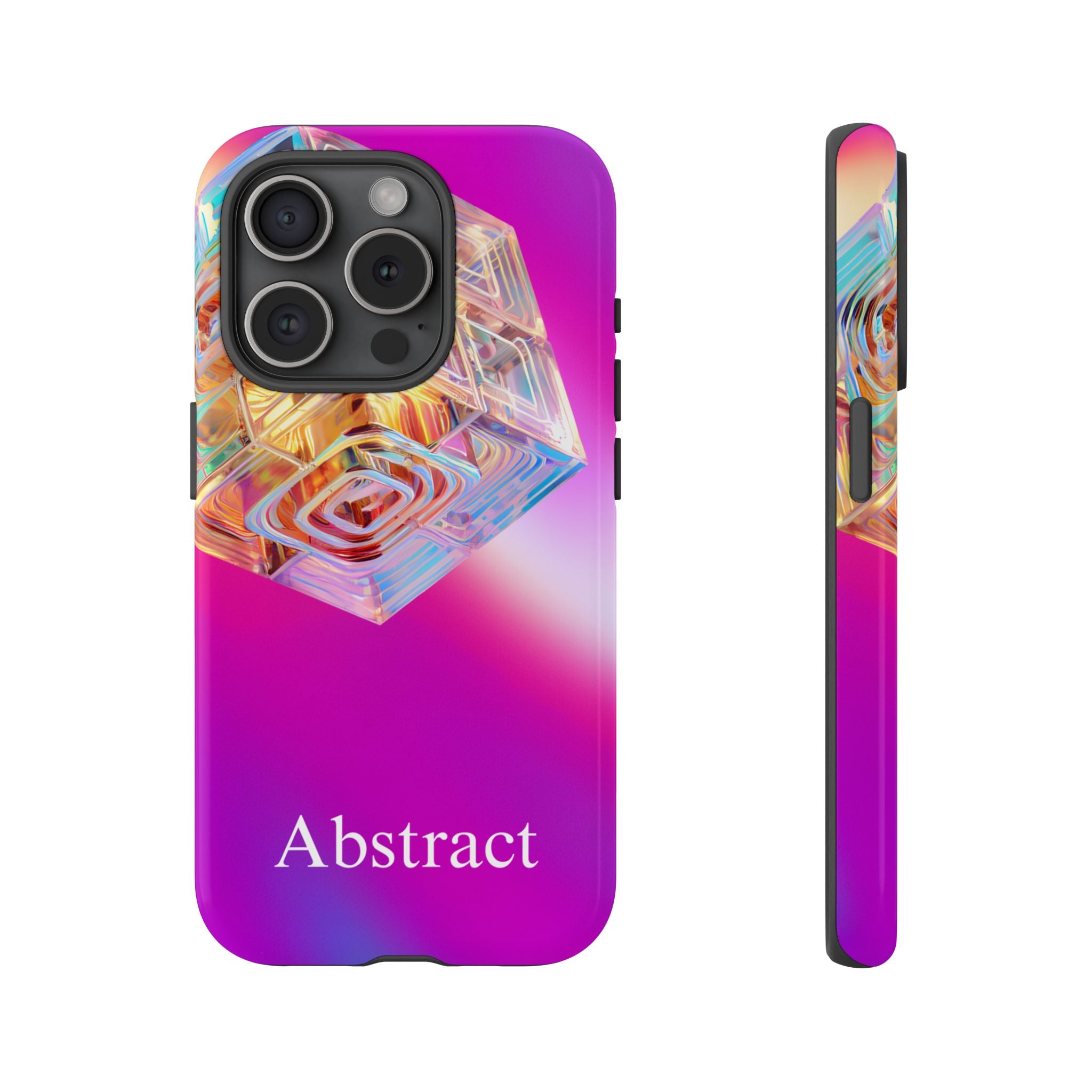 Vibrant 3D Cube Phone Case - Colorful Gradient Art for iPhone, Samsung & Pixel