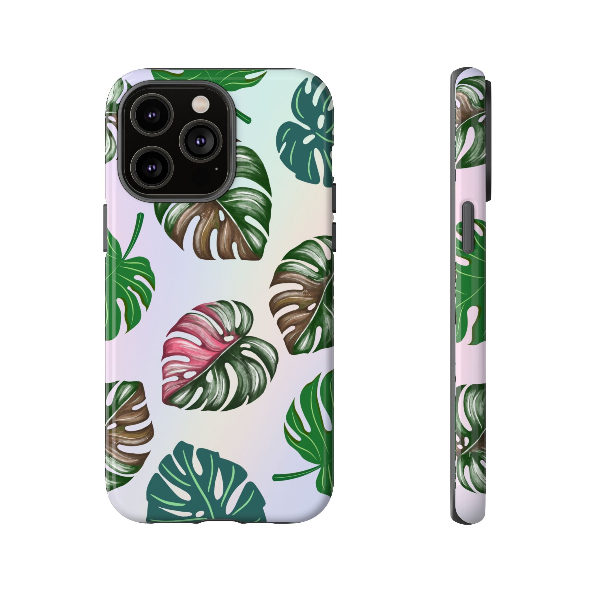 Tough Cases - Monstera Leaf Themed Phone Protection for iPhone, Samsung, and Google Pixel (Matte/Glossy)