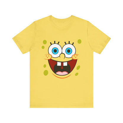 T-Shirt Cartoon Clothing - Spongebob Graphic Tee (Patrick & Mr. Krab) Maize Yellow