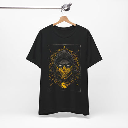 T-Shirt Scorpion Fire Ninja Graphic T-Shirt – Black & Yellow Gamer Tee Black