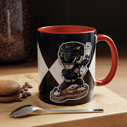 Mug Mighty Morphin Power Rangers Black Ranger Ceramic Mug - 11oz & 15oz Coffee Mug - Accent Mug for Pop Culture Fans