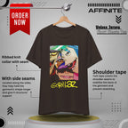 T-Shirt Gorillaz T-Shirt - Streetwear Unisex Band Tee for Music Fans (100% Cotton) Brown