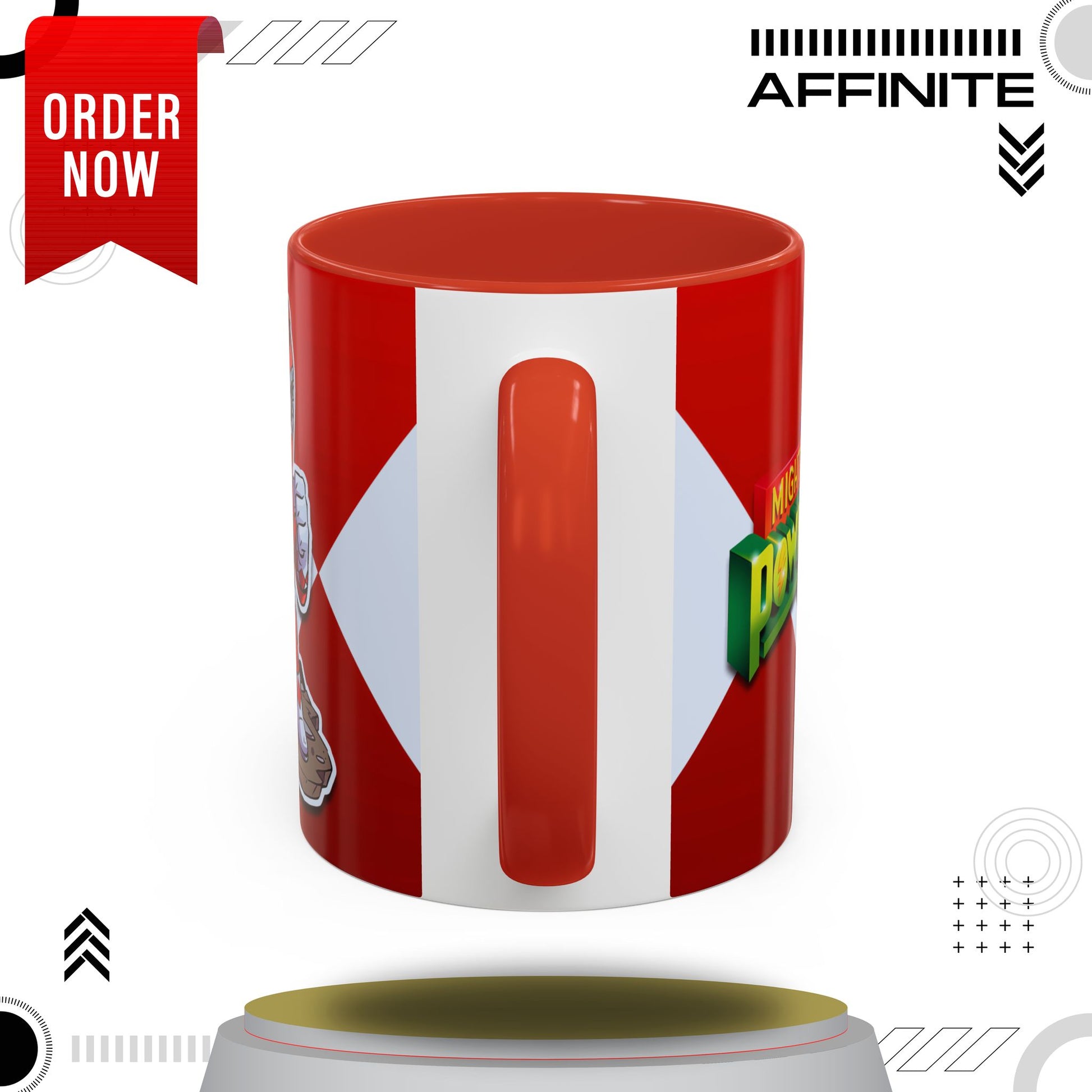 Mug Mighty Morphin Power Rangers Red Ranger Ceramic Mug - 11oz & 15oz Coffee Mug - Accent Mug for Pop Culture Fans