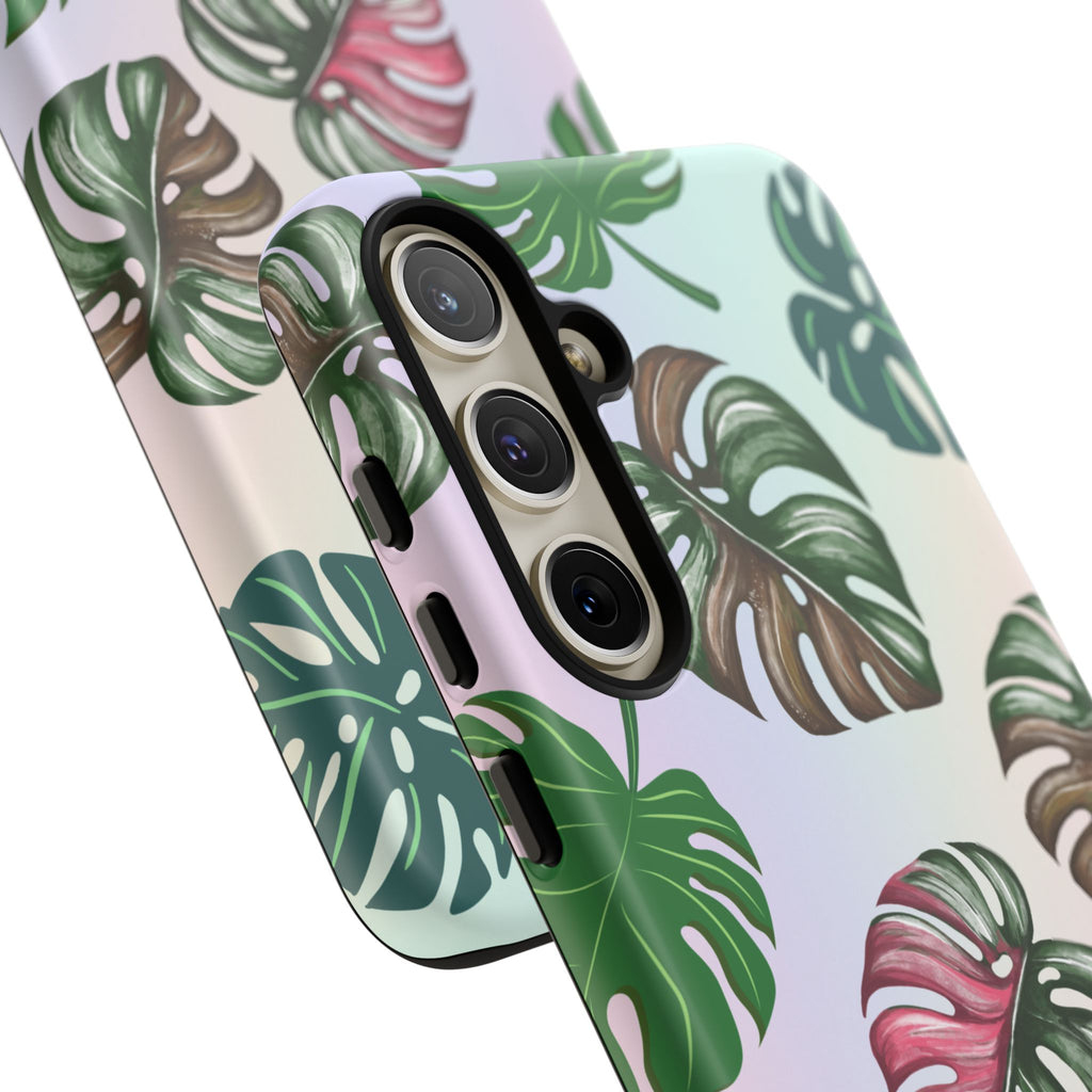 Tough Cases - Monstera Leaf Themed Phone Protection for iPhone, Samsung, and Google Pixel (Matte/Glossy)