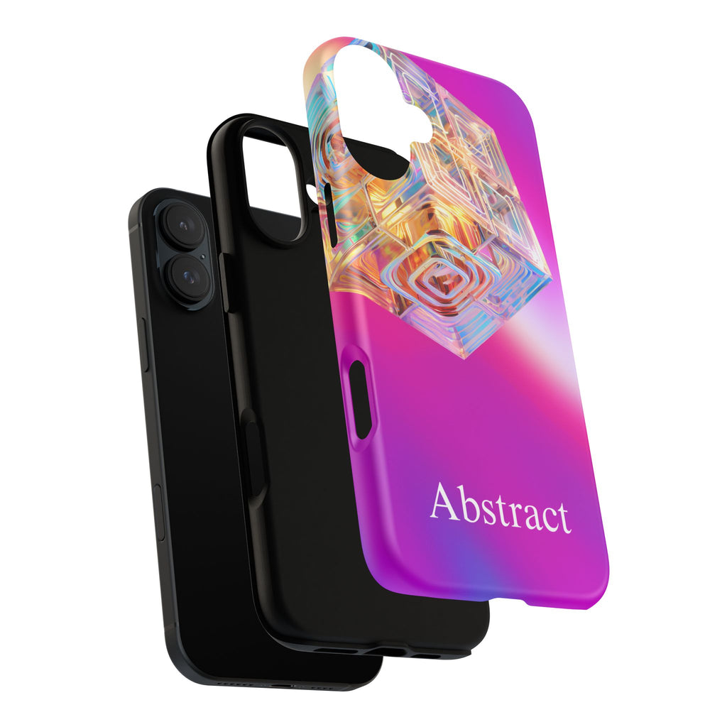 Vibrant 3D Cube Phone Case - Colorful Gradient Art for iPhone, Samsung & Pixel
